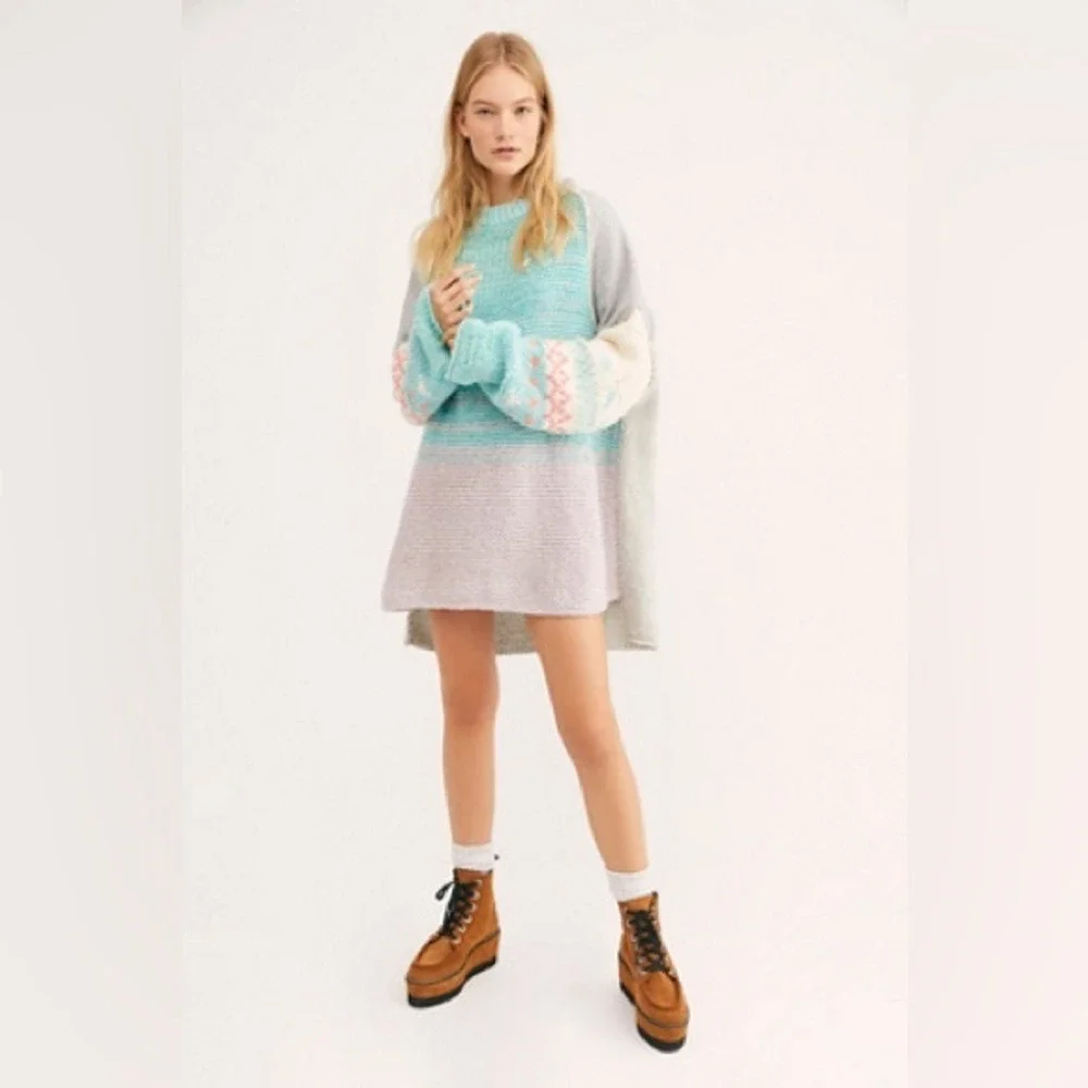 Free People‎ Polar Opposites Sweater Wool Alpaca Size Small